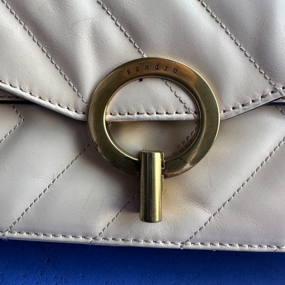 Sandro Paris Yza Handbag Women's Shoulder Bag Leather - Picture 2 of 4